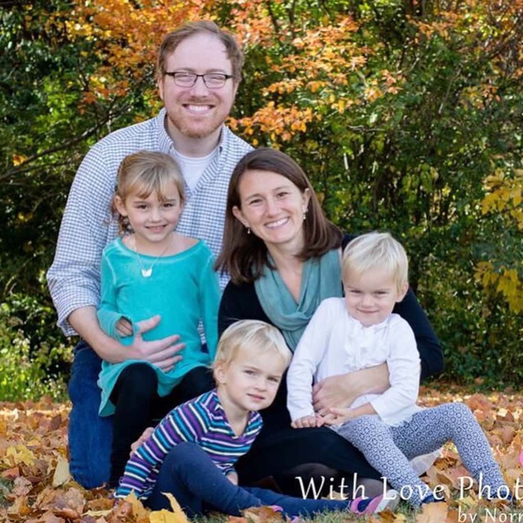 Although Josie fairly quickly stopped being cooperative, the photographer did manage to capture one really nice picture for our very first family photo. I like it!