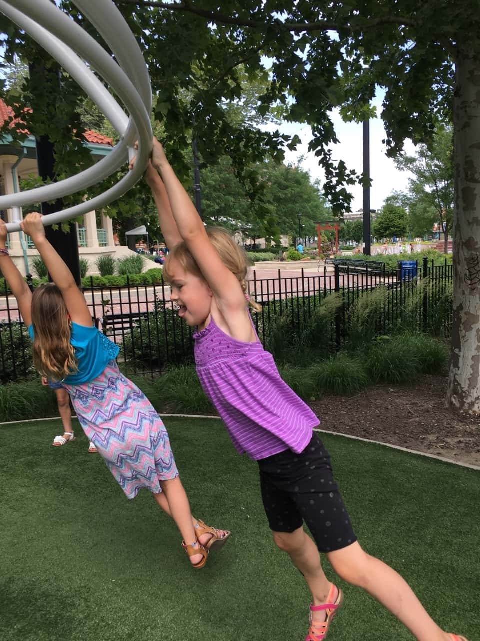 We had a great time downtown today. The girls especially loved playing on the spinner at Washington Park.