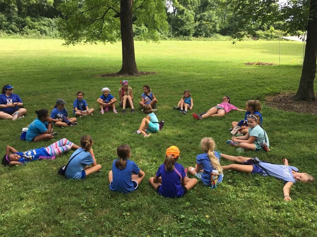 Girl Scout camp at French Park day 1. The girls were enthusiastic, and the weather was agreeable - a recipe for success! We hiked, spent time in the creek, started our nature crafts by creating a nature notebook, decorated bandanas (an important camp accessory), designed a “thought bubble” to represent our unit at camp, played drip drip drench, learned some camp games and songs, and more! Whew!