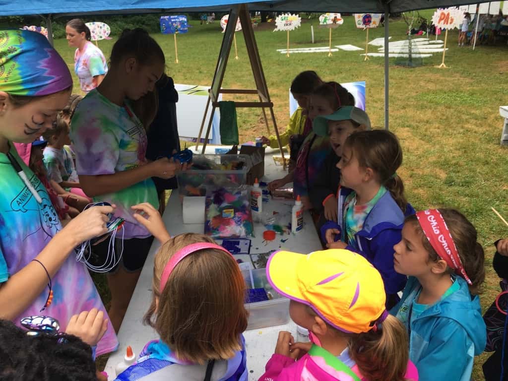The last day at camp was a wet one! We spent some time in vans and were dismissed early, but they still had fun crafting, getting their faces painted, eating snow cones, making masks, and playing pictionary.